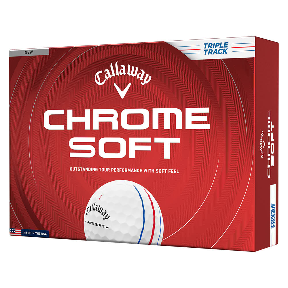 Chrome Soft (2026) Triple Track DZ Weiss Golfbälle