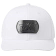 Dog Tag Structured Low Crown Snapback Cap Weiss/Schwarz Chrom