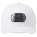 Dog Tag Structured Low Crown Snapback Cap Weiss/Schwarz Chrom