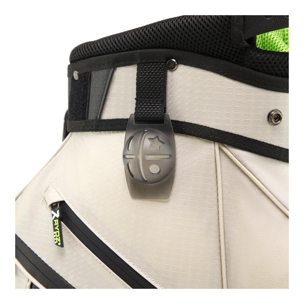 Firebee Water-Resistant Cart Bag Silver/Black/Lime