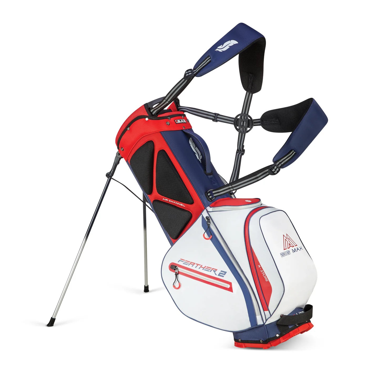 Dri Lite Feather 2 Stand Bag Red/Blue/White