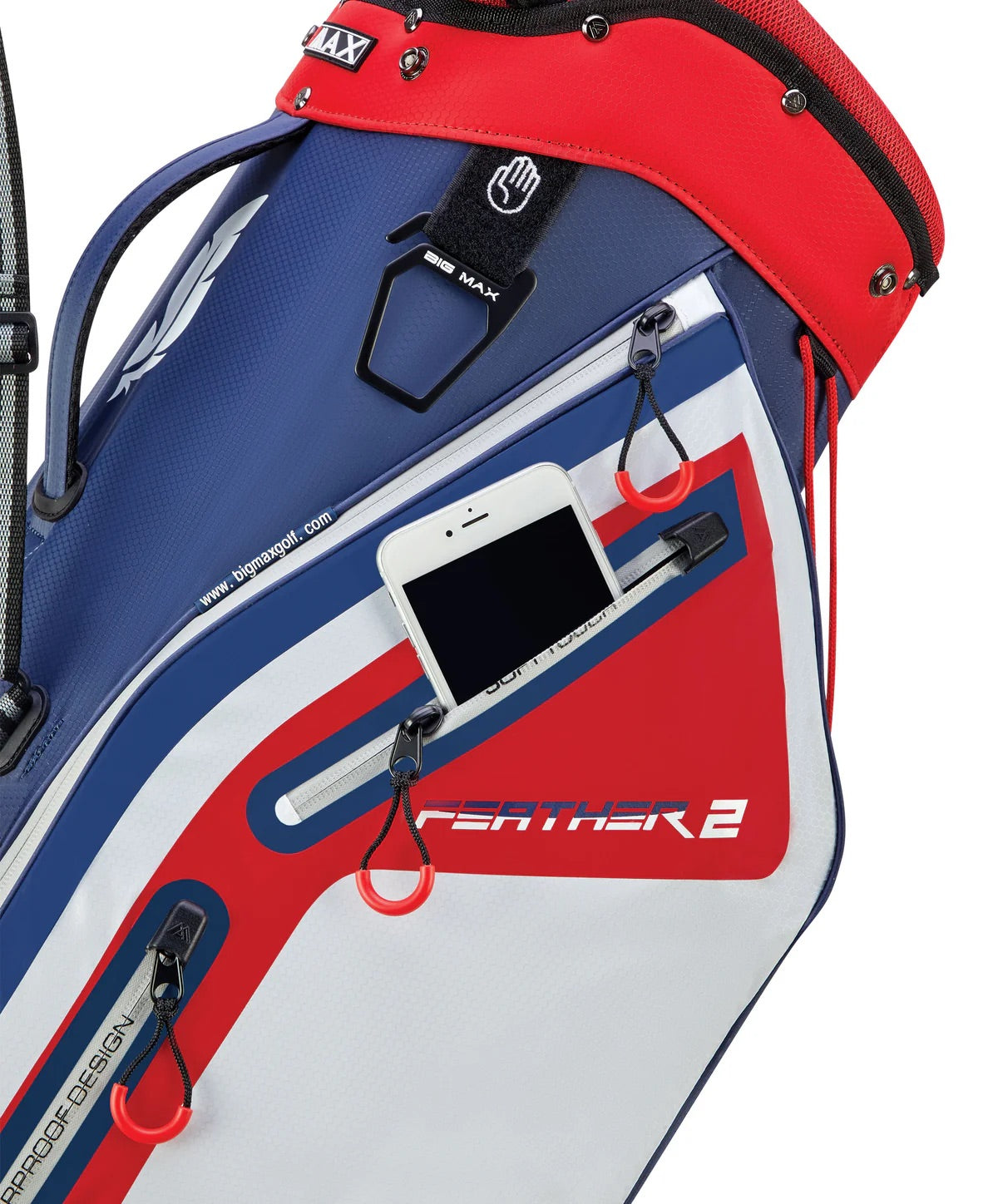 Dri Lite Feather 2 Stand Bag Red/Blue/White