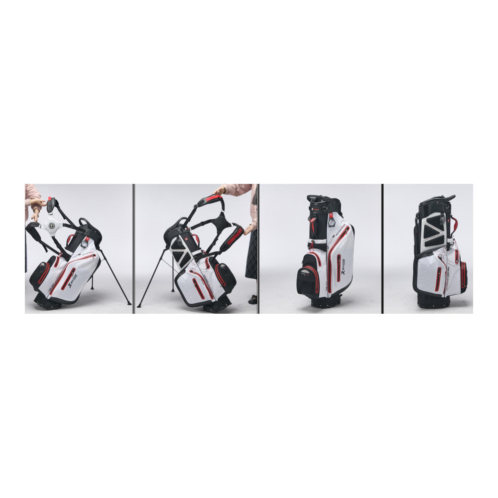 Clipsb 14 Way Waterproof Stand Bag Black/White/Red