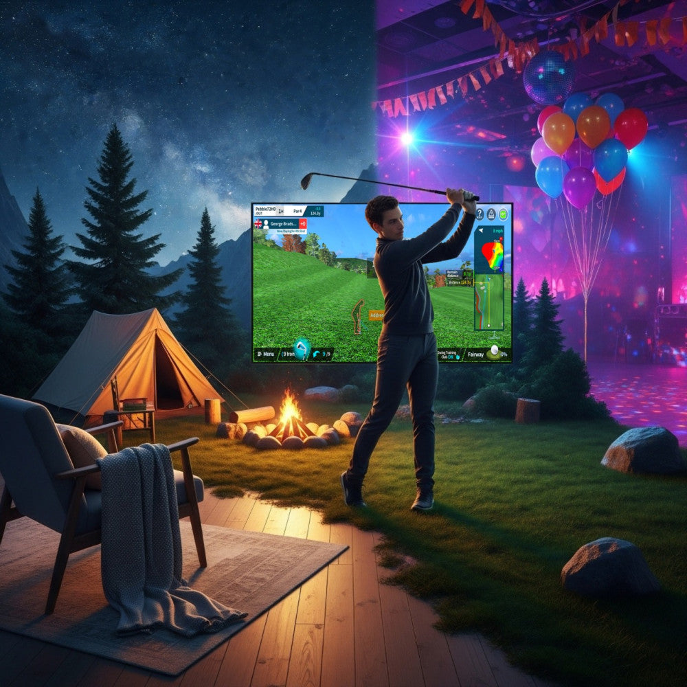2 Flex Golfsimulator für Zuhause und unterwegs