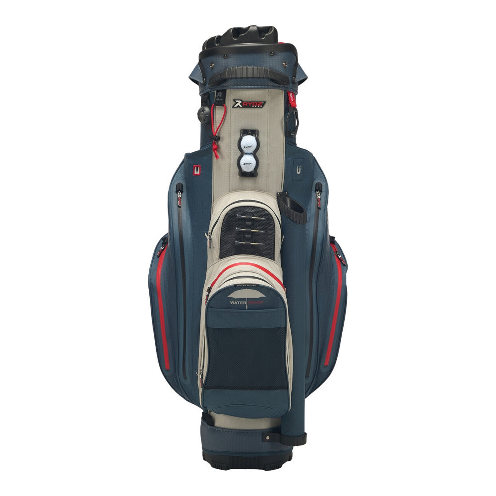 Skip Q9 Waterproof Cart Bag Navy/Silver/Red