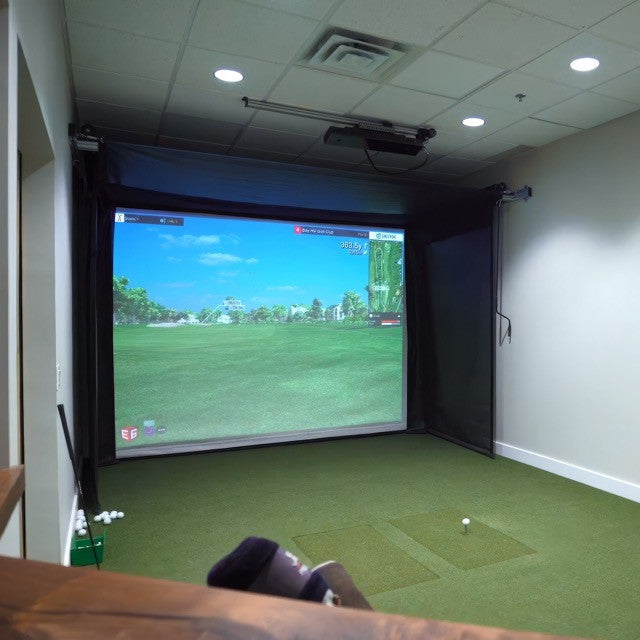 Vanish 11 einfahrbares Golfsimulator-Studio 3,12 x 2,6 x 1,5 m Fernbedienung