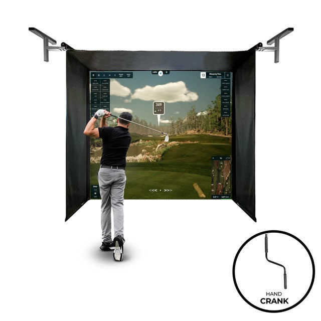Vanish 11 Retractable Golf Simulator Studio 3.12 x 2.6 x 1.5 m Hand Crank