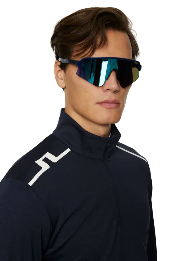 Strato intermedio da uomo con zip a un quarto Leon Blu scuro