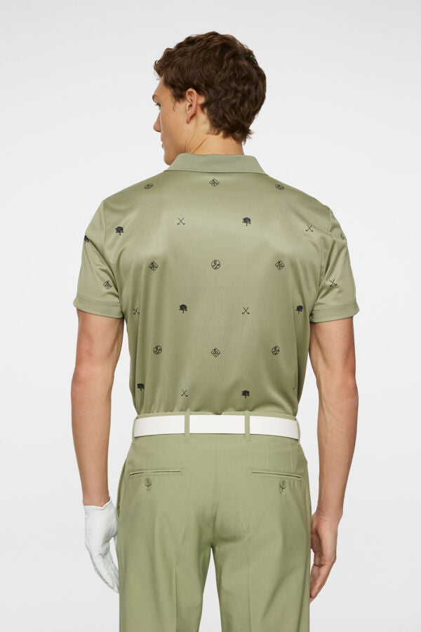 Club House Motif Polo Herren Grün
