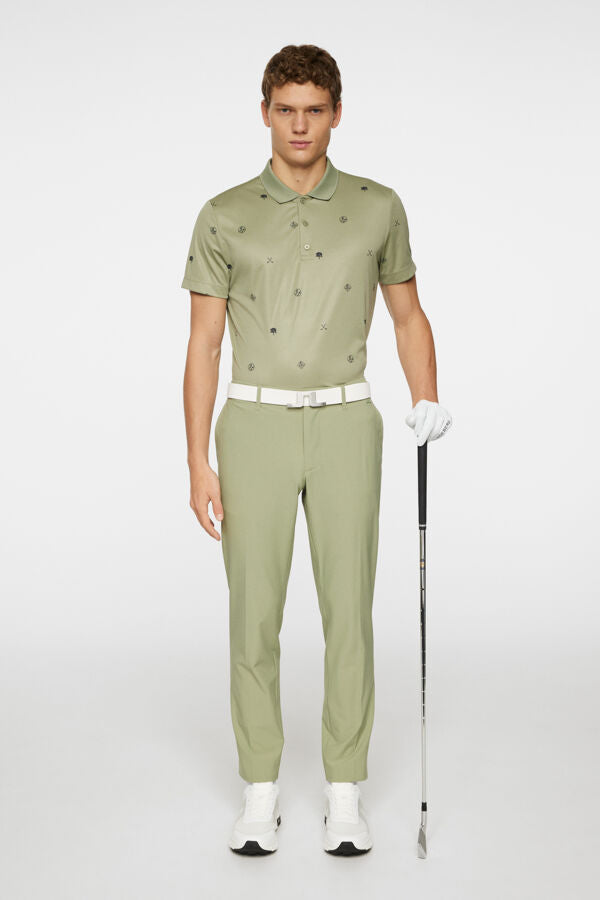 Club House Motif Polo Herren Grün