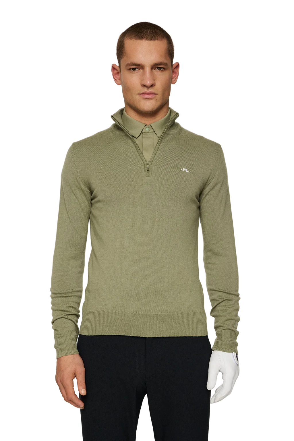 Kian Zipped Sweater Men Green