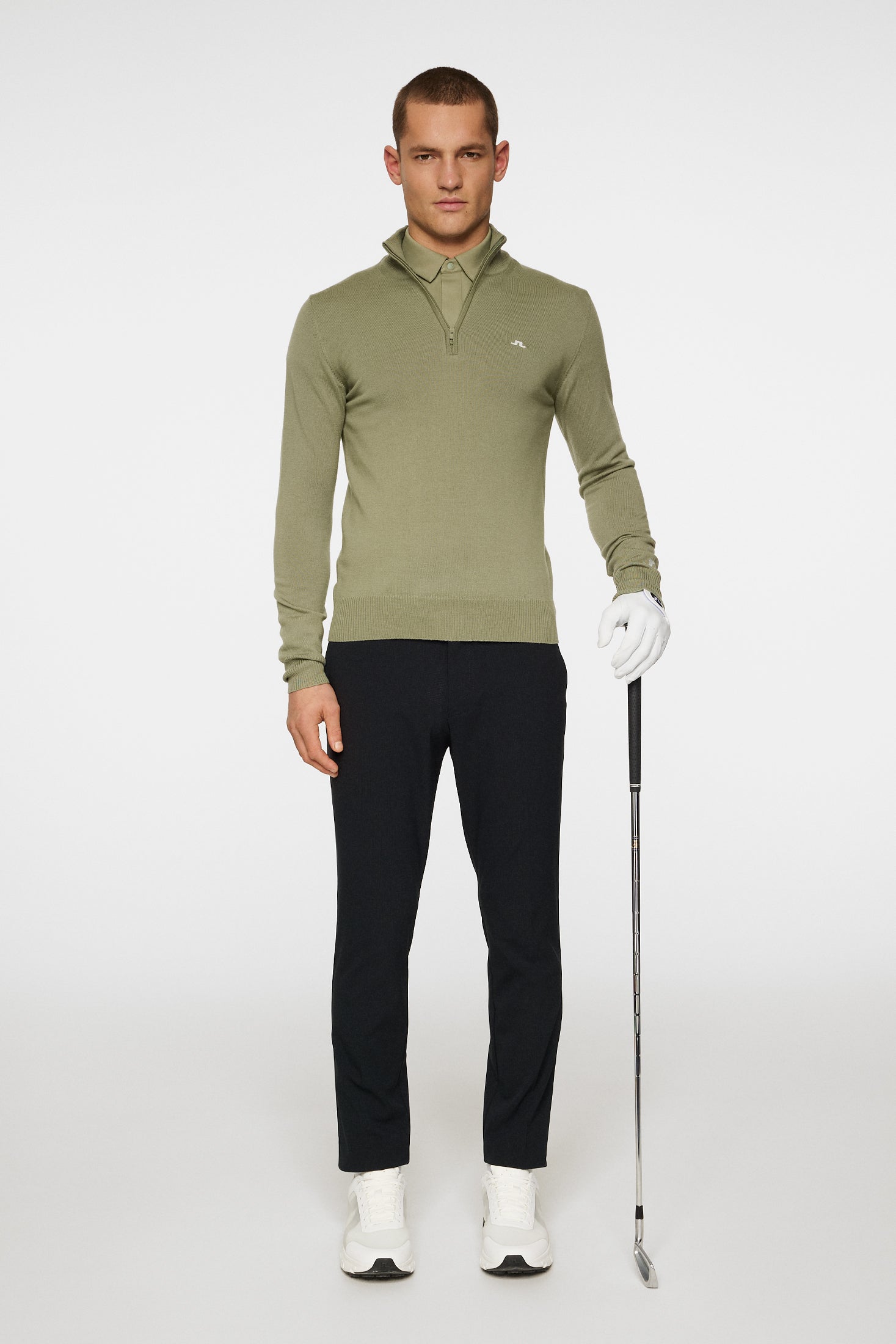 Kian Zipped Sweater Herren Grün