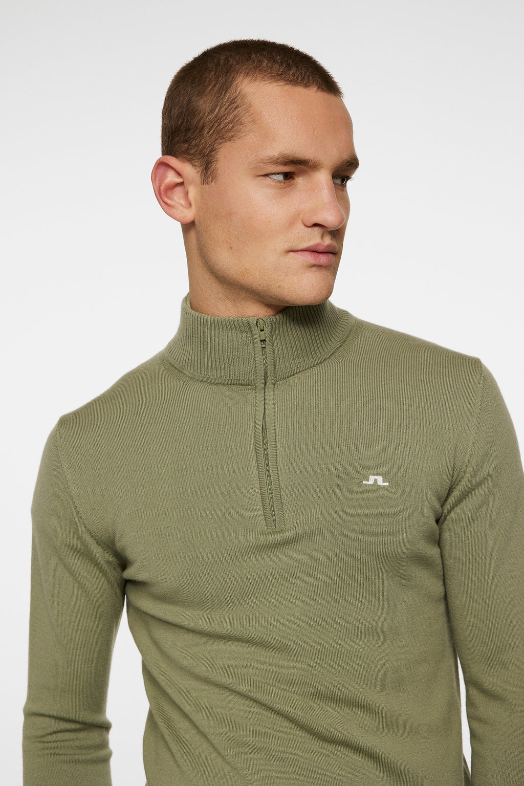 Kian Zipped Sweater Men Green