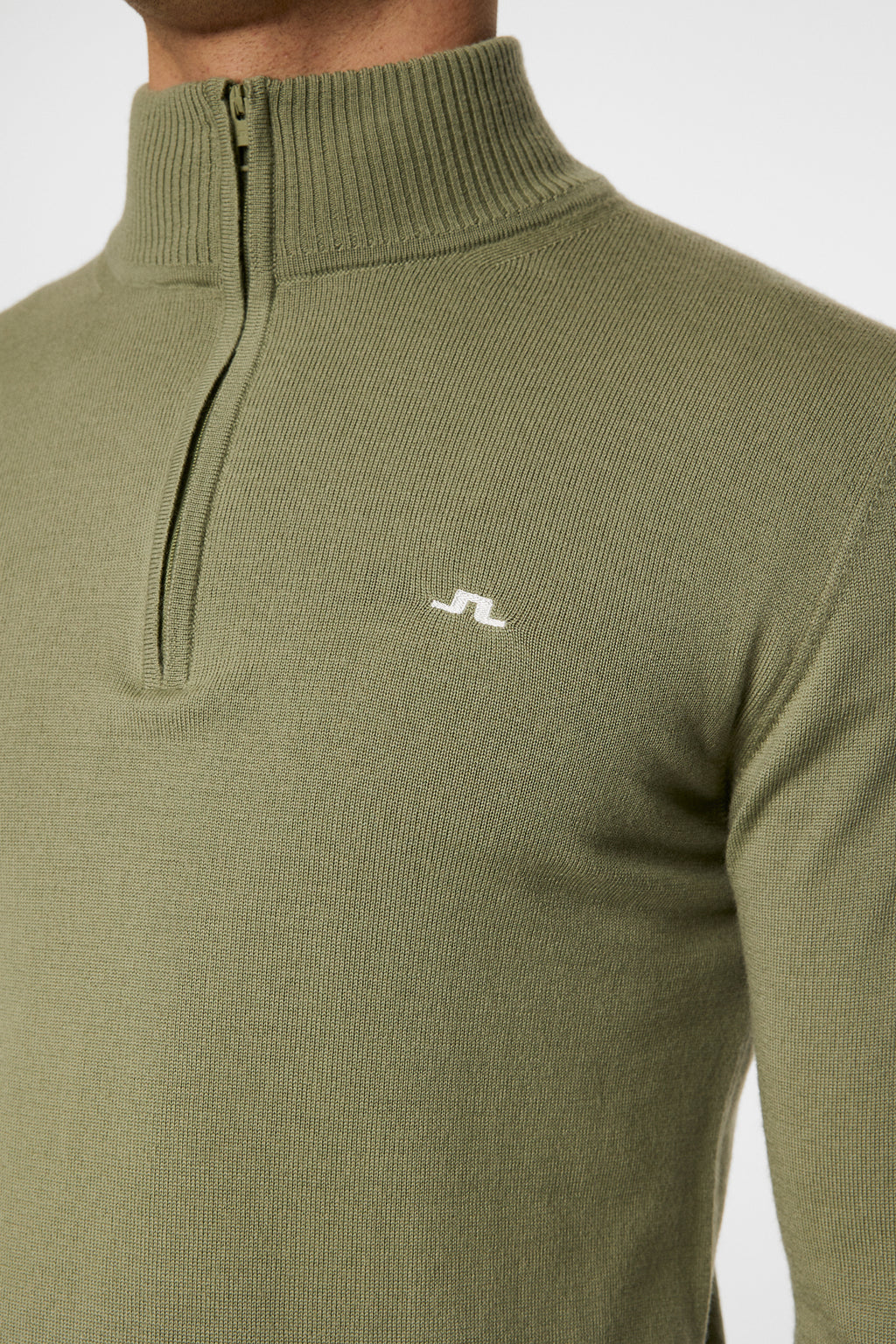 Kian Zipped Sweater Men Green
