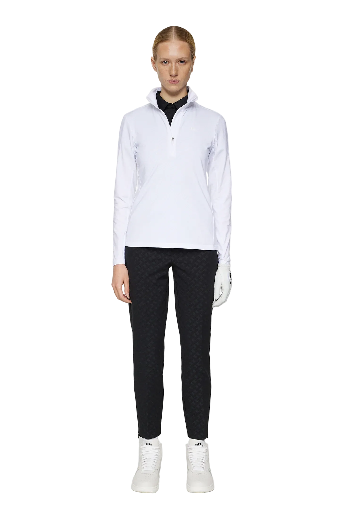 Lauryn Quarter Zip Mid Layer Damen Weiss