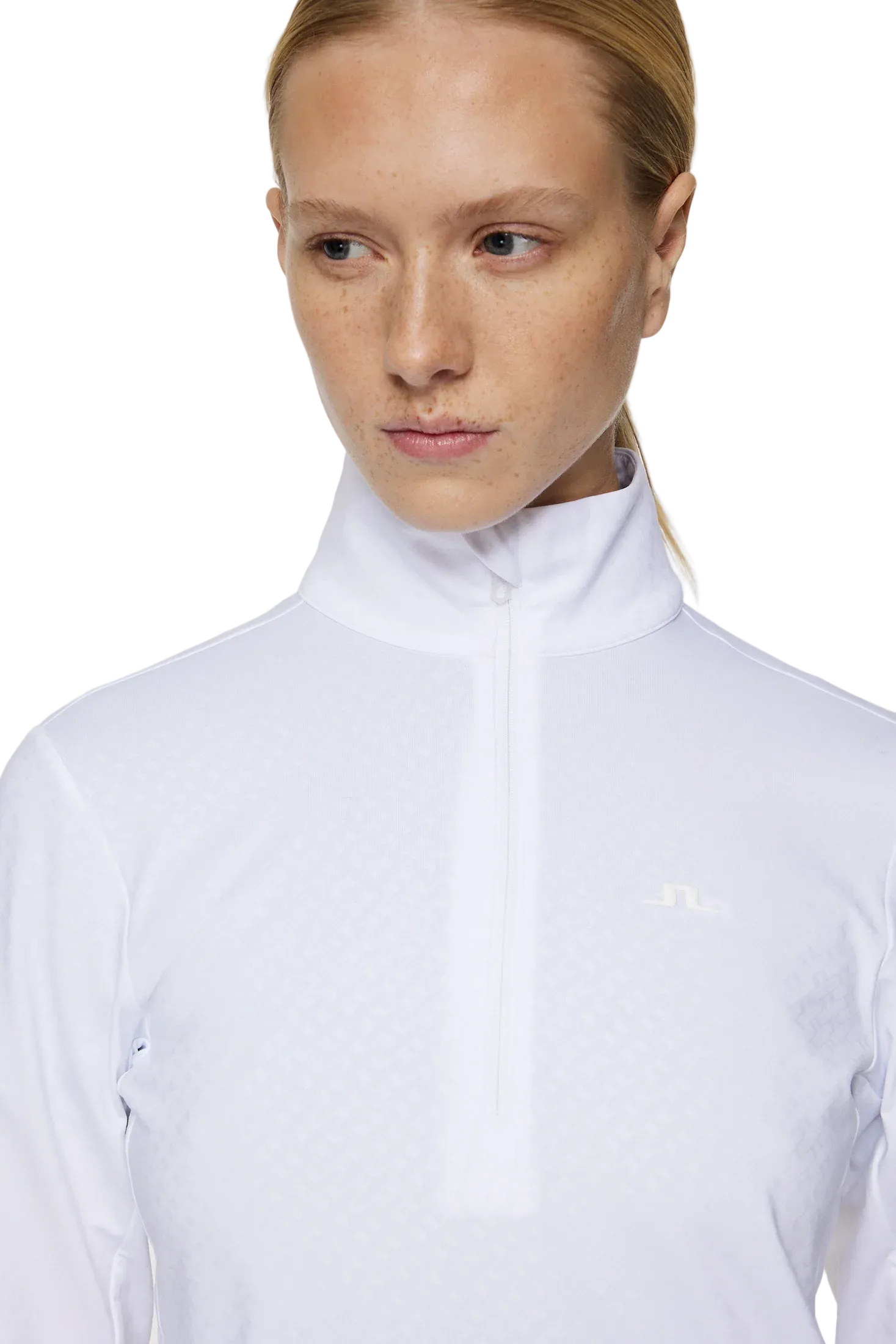 Lauryn Quarter Zip Mid Layer Damen Weiss