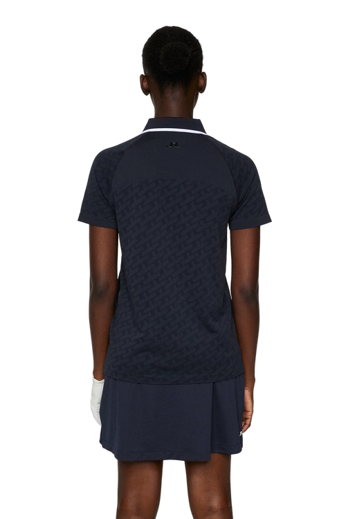 Polo senza cuciture Baily da donna blu scuro