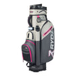 Lucky Nine Water-Resistant Cart Bag Charcoal/Silver/Pink