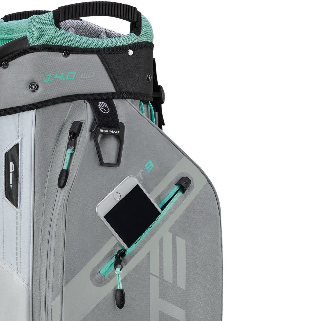 Dri Lite Sport 3 Cart Bag Grey/White/Mint