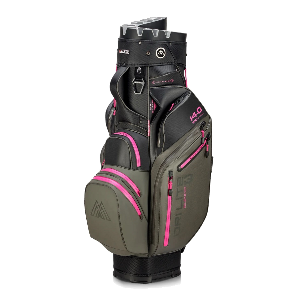 Dri Lite Silencio 3 Cartbag Charcoal/Schwarz/Fuchsia