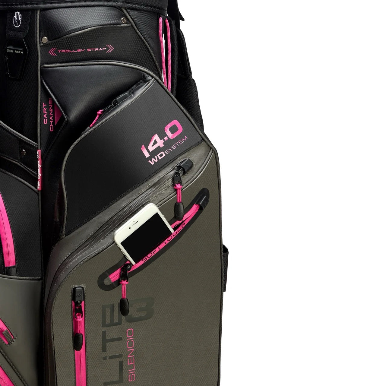 Borsa da carrello Dri Lite Silencio 3, colore antracite/nero/fucsia