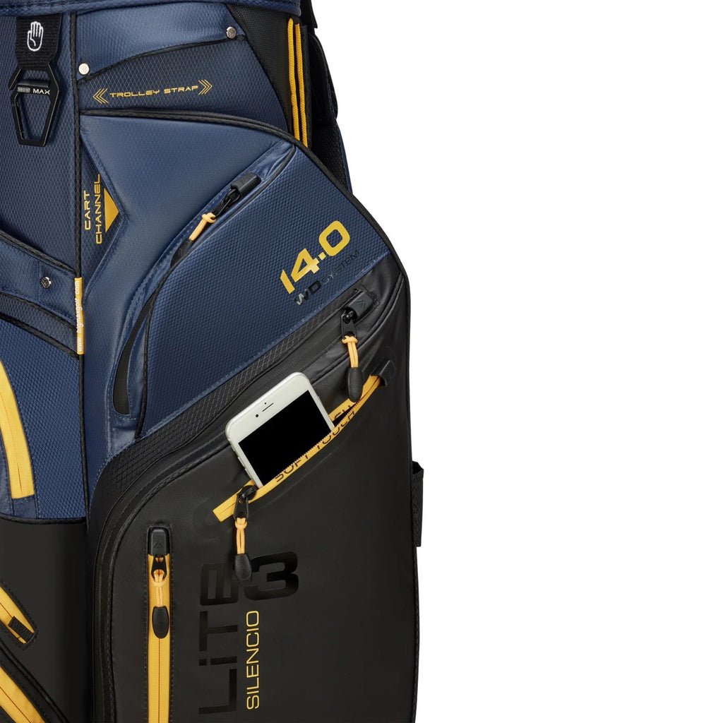 Dri Lite Silencio 3 Cartbag Schwarz/Navy/Corn