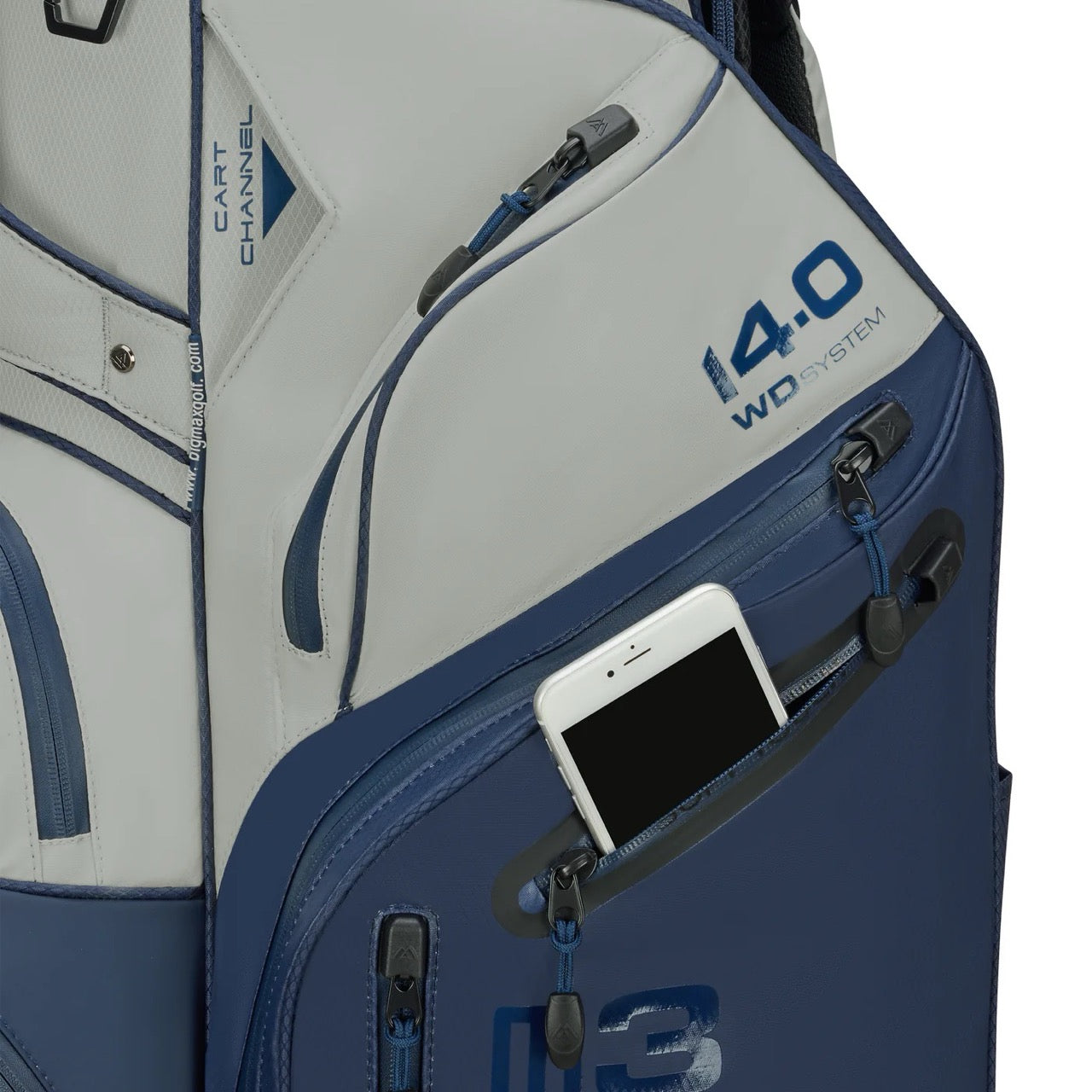 Dri Lite Silencio 3 Cart Bag Forest Navy/White
