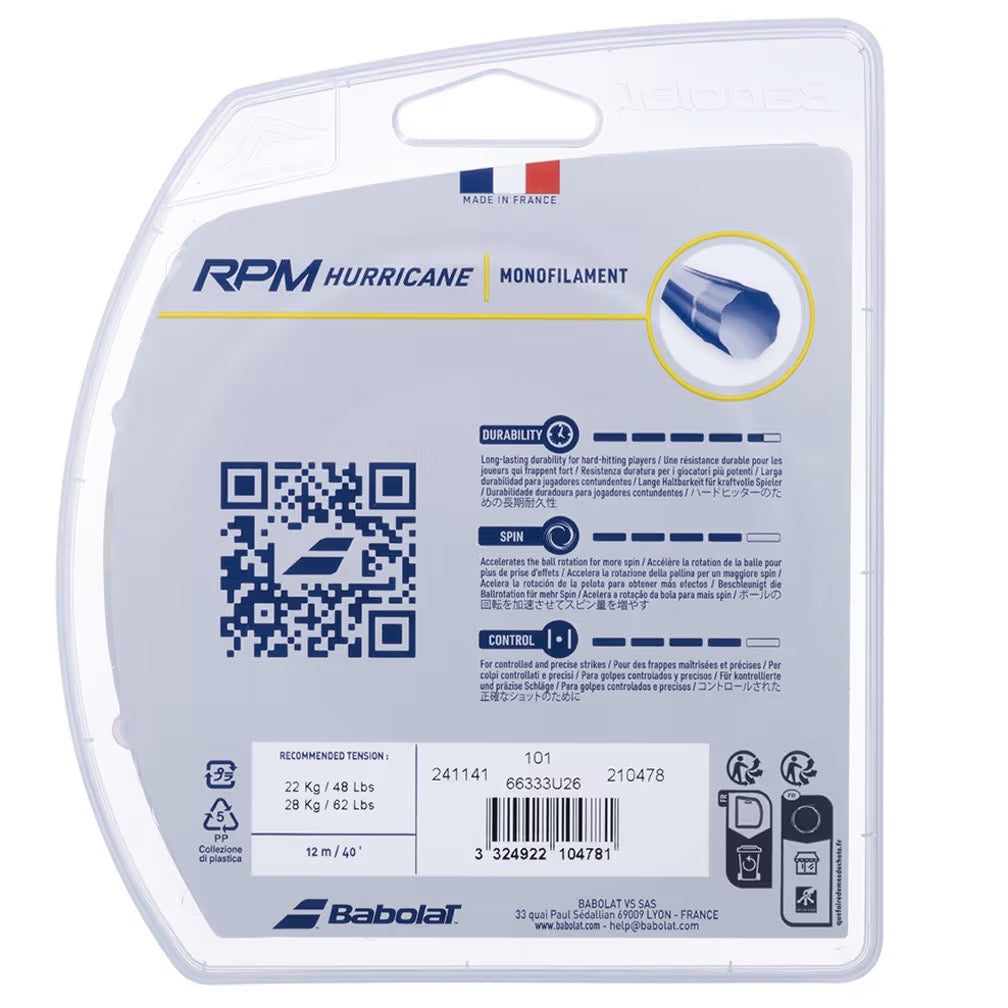 Jeu de cordes RPM Hurricane blanc