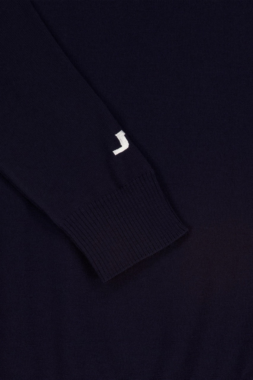 Kian Knitted Zipped Sweater Herren Navy