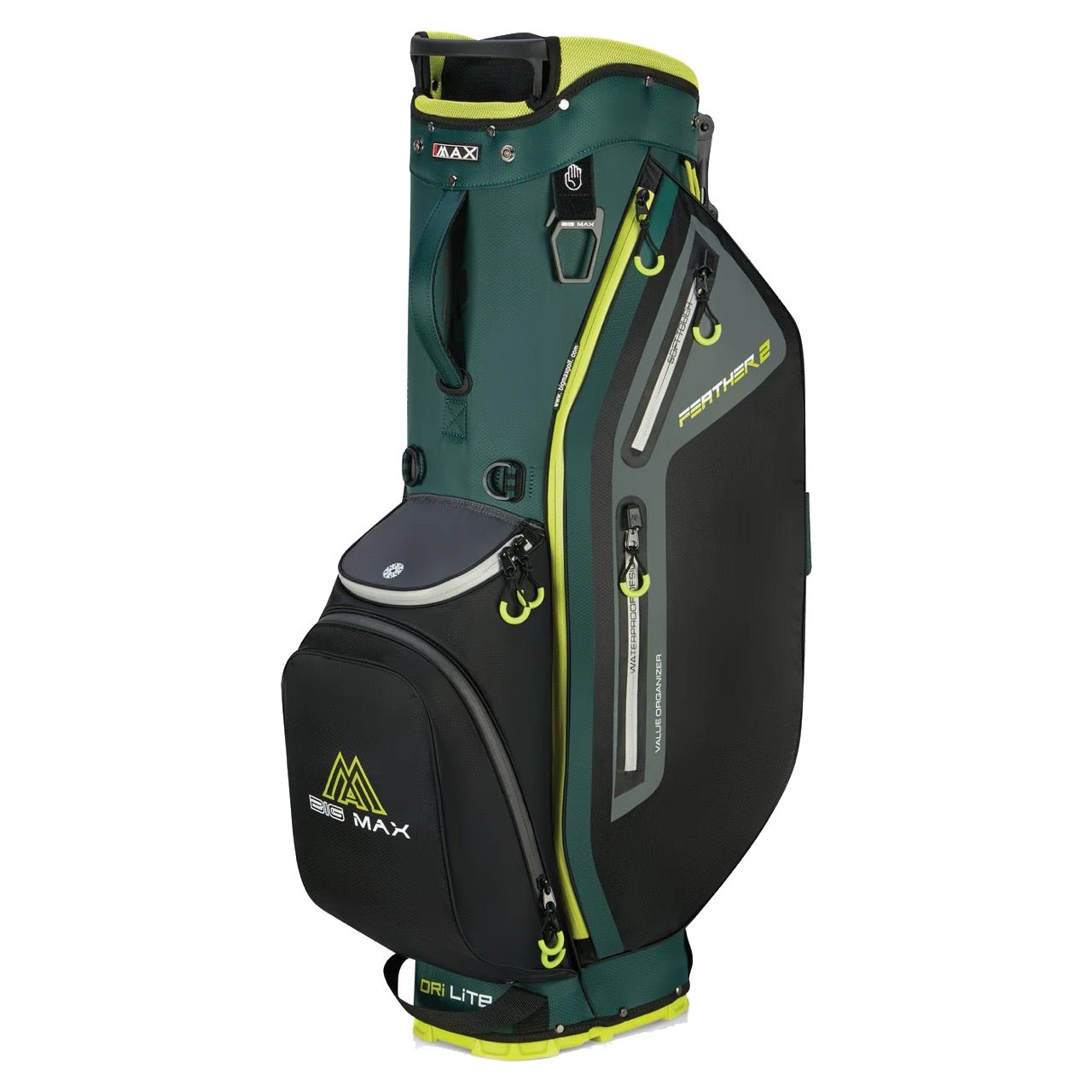 Dri Lite Feather 2 Stand Bag Green/Black