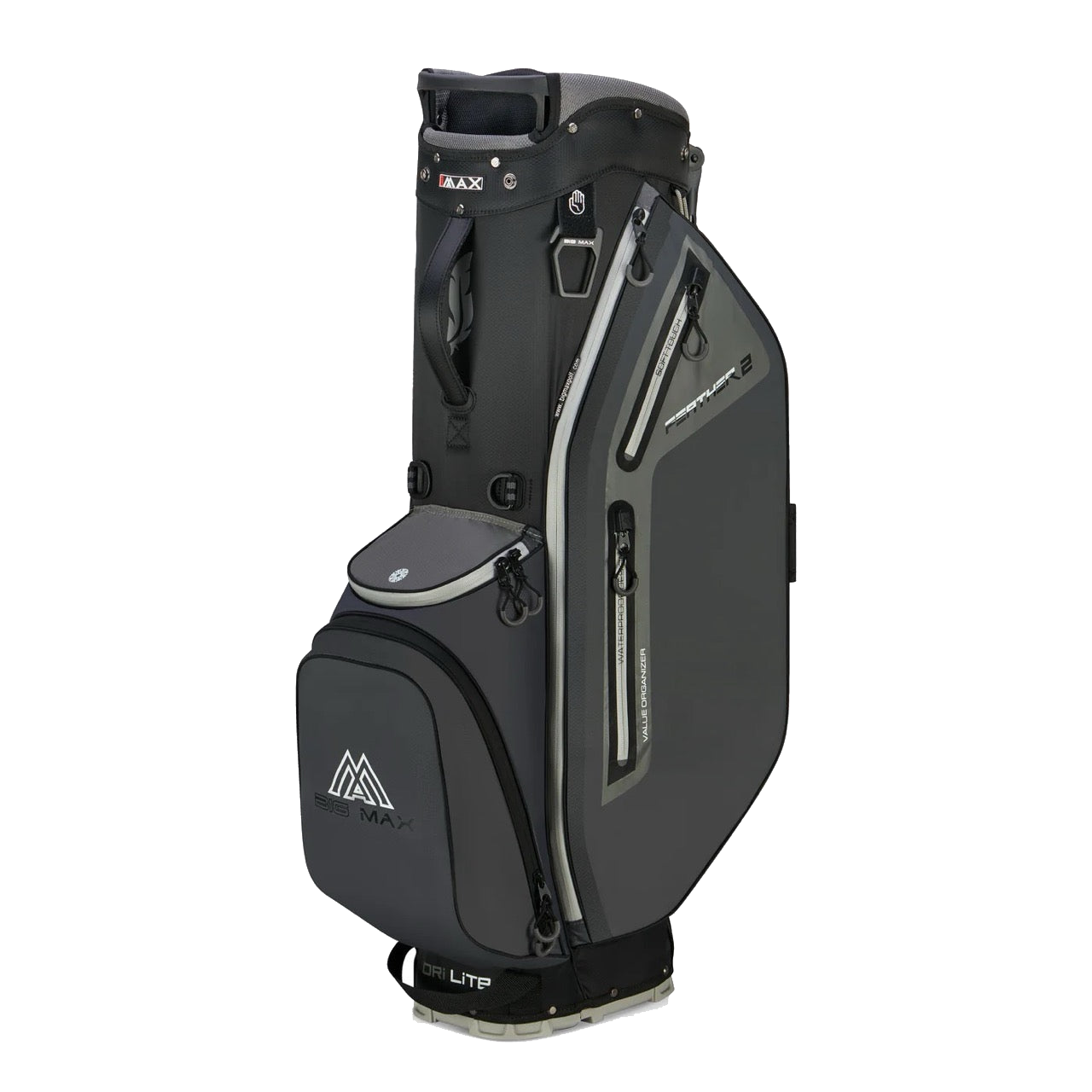 Dri Lite Feather 2 Stand Bag Grey/Black