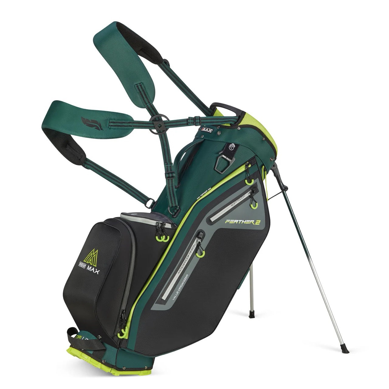 Dri Lite Feather 2 Stand Bag Green/Black