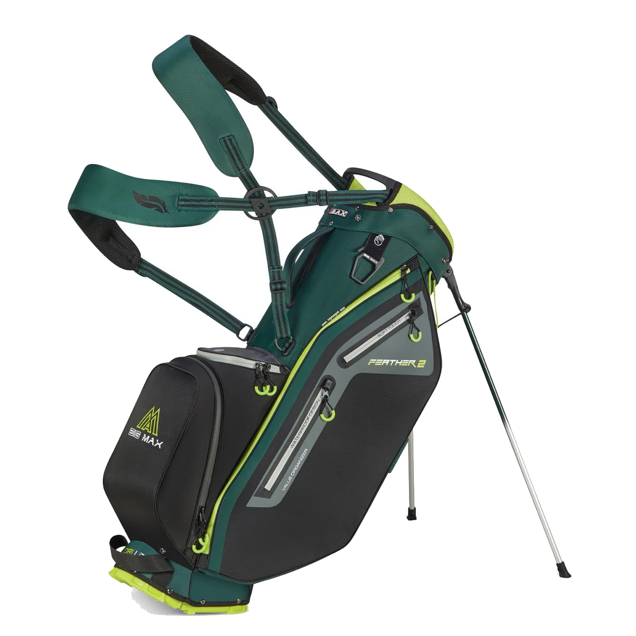 Dri Lite Feather 2 Stand Bag Green/Black