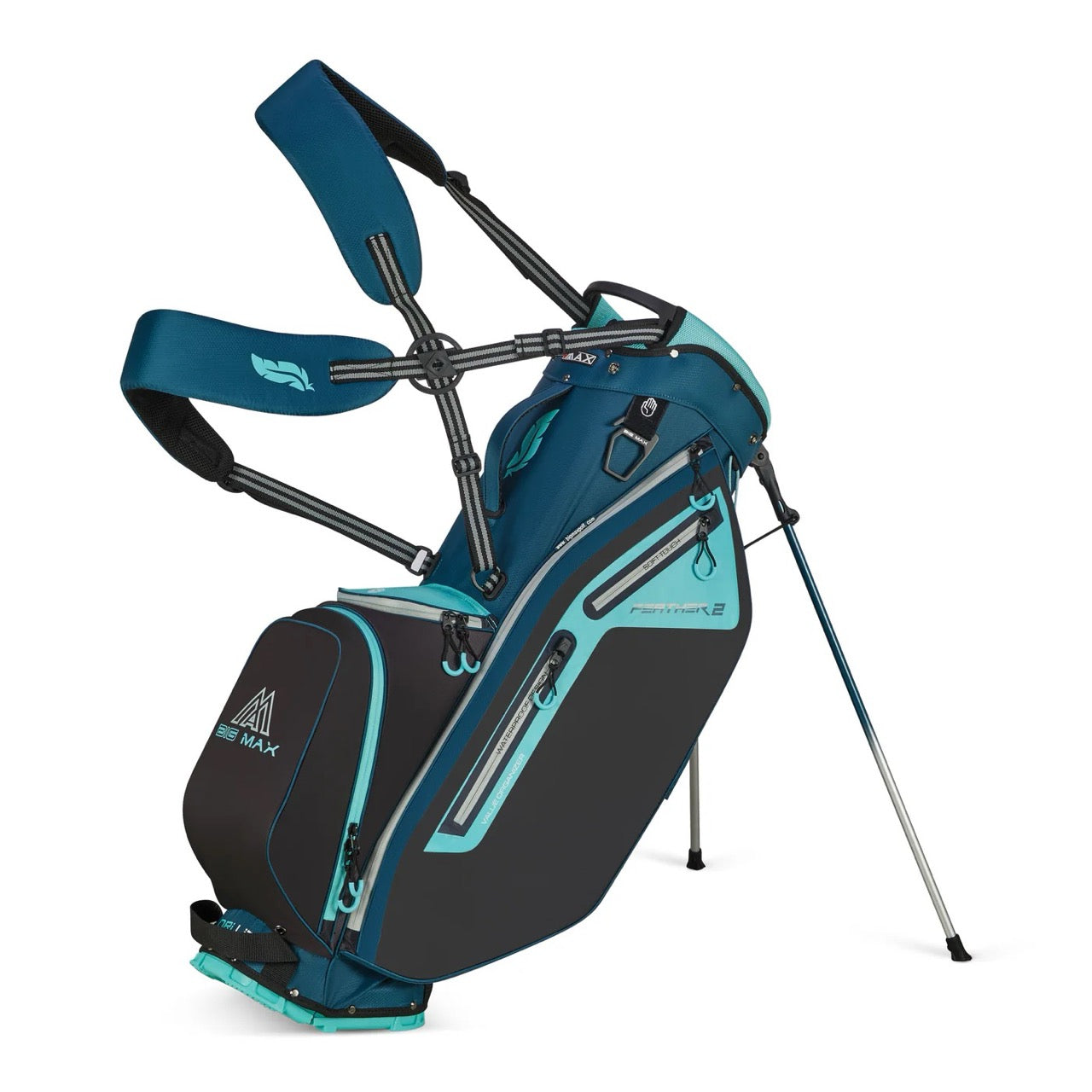 Dri Lite Feather 2 Stand Bag Turquoise/Black