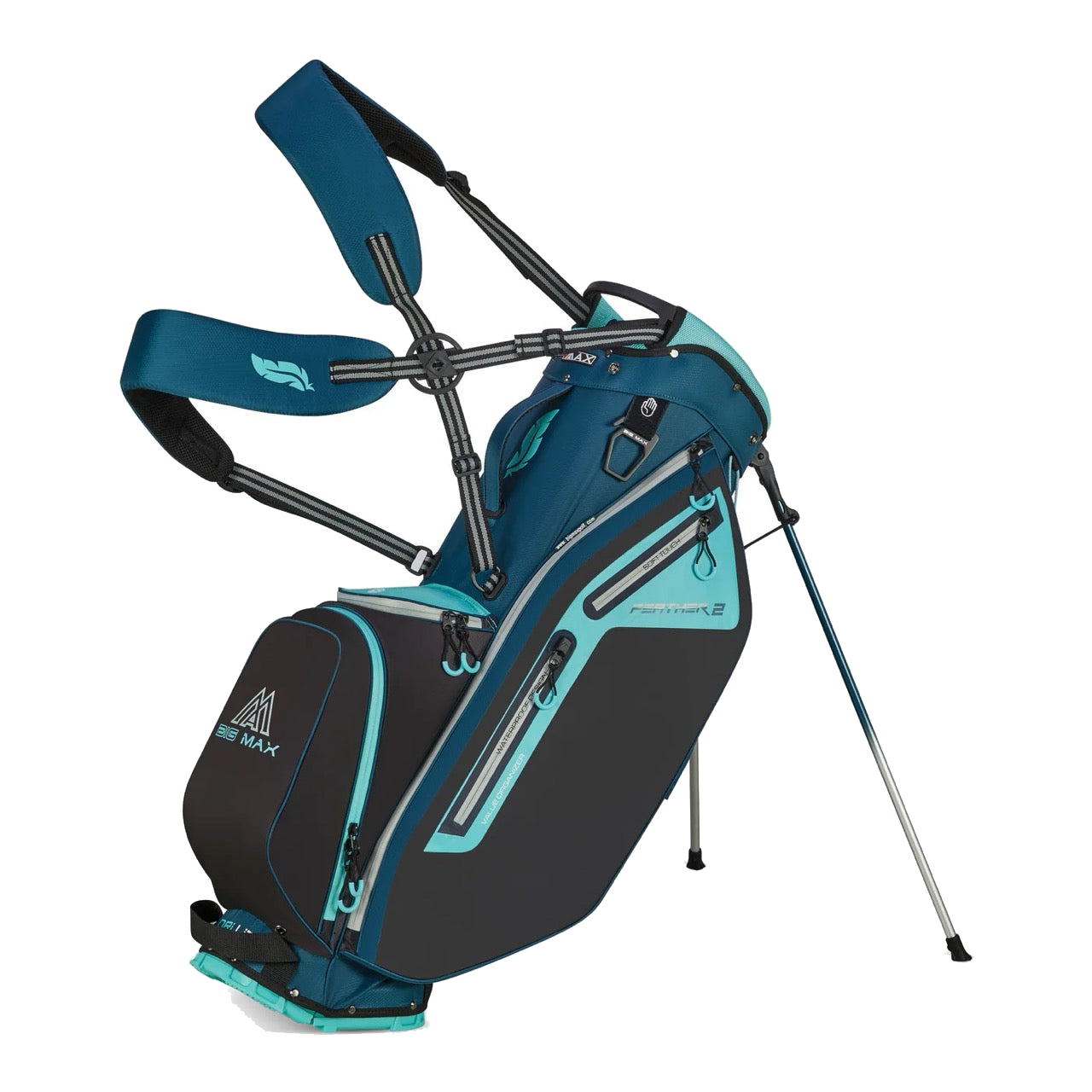 Dri Lite Feather 2 Stand Bag Turquoise/Black