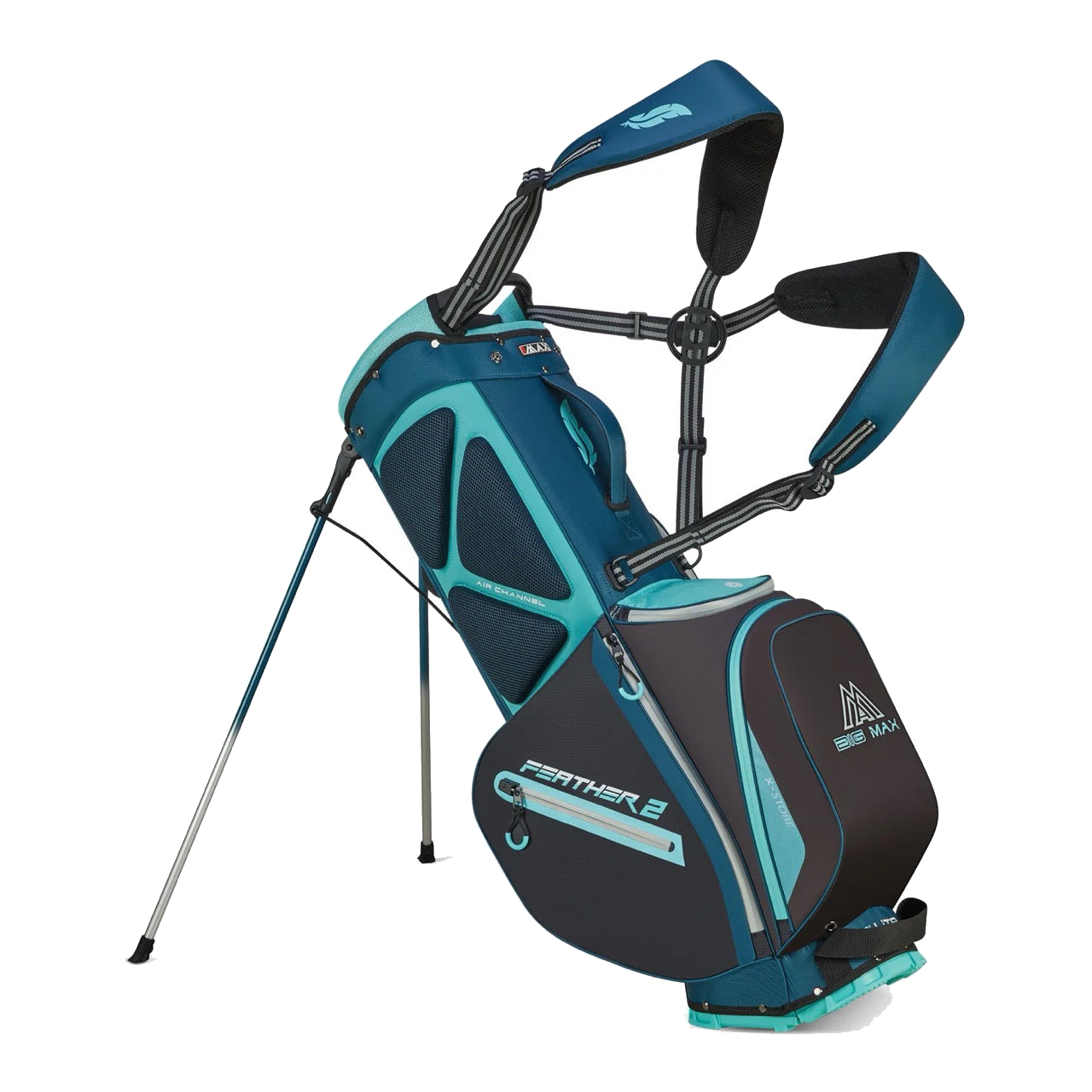 Dri Lite Feather 2 Stand Bag Turquoise/Black
