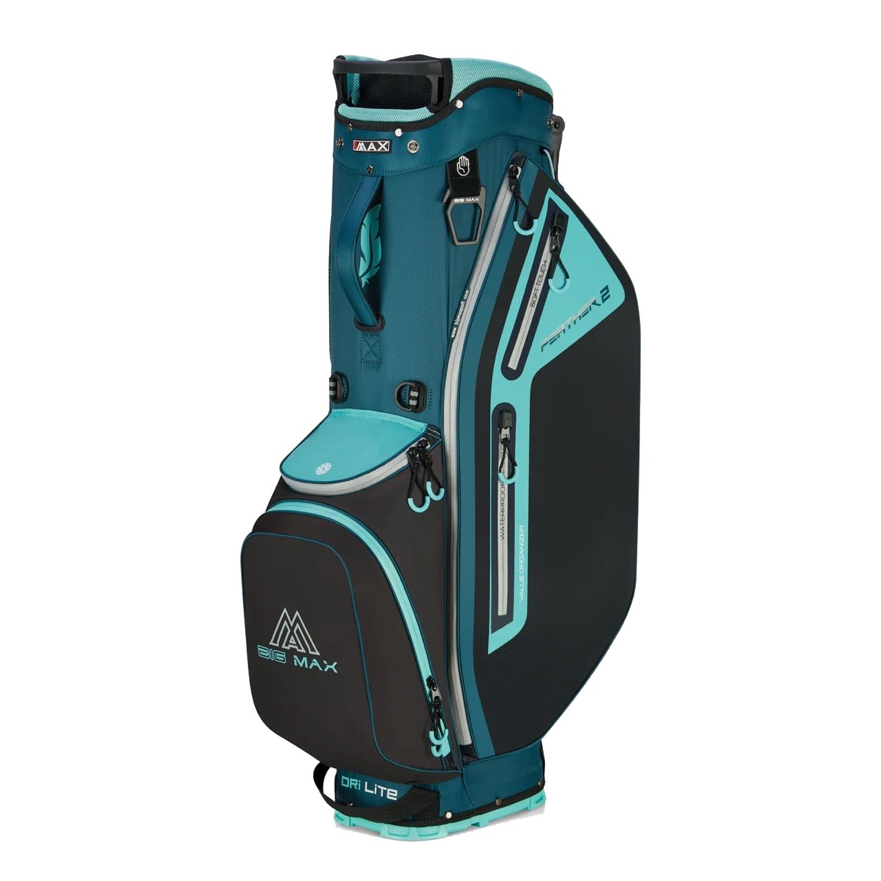 Dri Lite Feather 2 Stand Bag Turquoise/Black