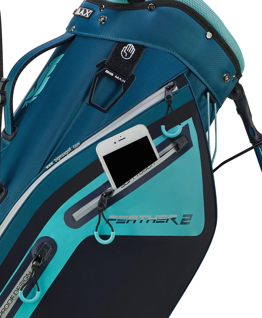 Dri Lite Feather 2 Stand Bag Turquoise/Black