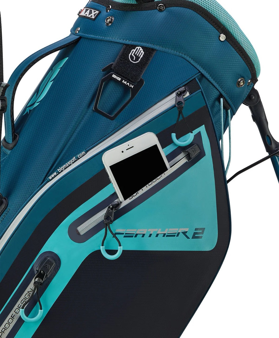 Dri Lite Feather 2 Stand Bag Turquoise/Black