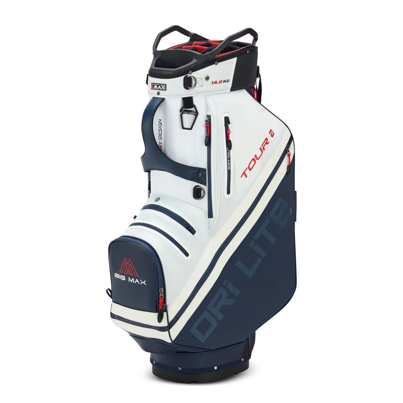 Dri Lite Tour 2 Cart Bag White/Navy/Red