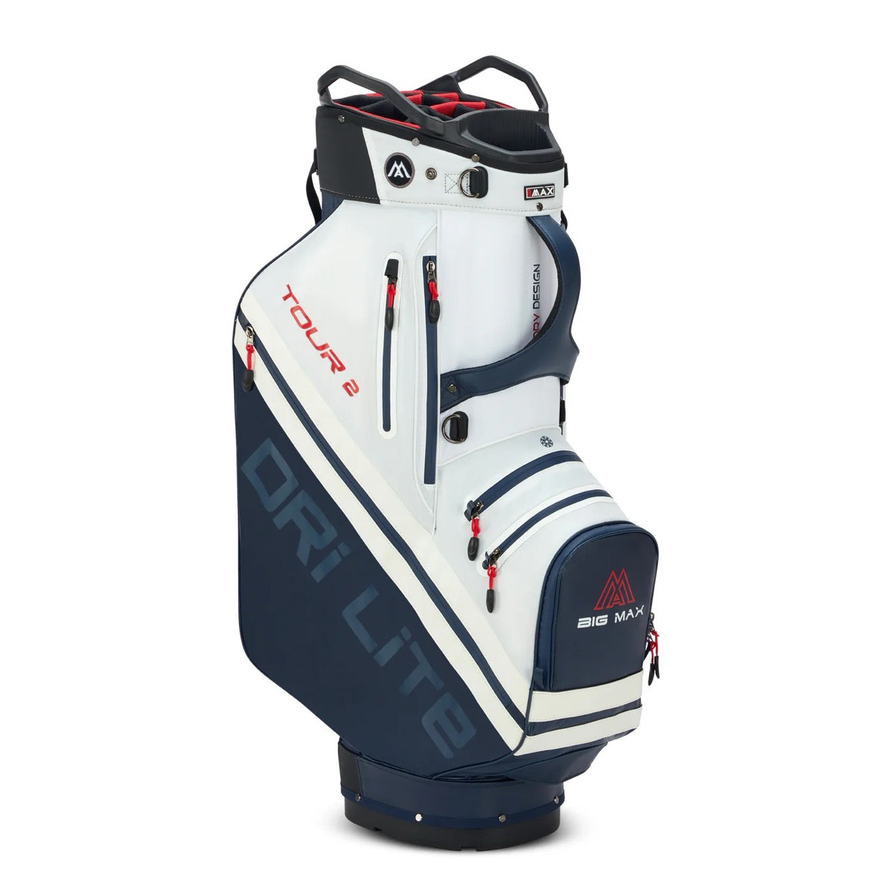 Dri Lite Tour 2 Cart Bag White/Navy/Red
