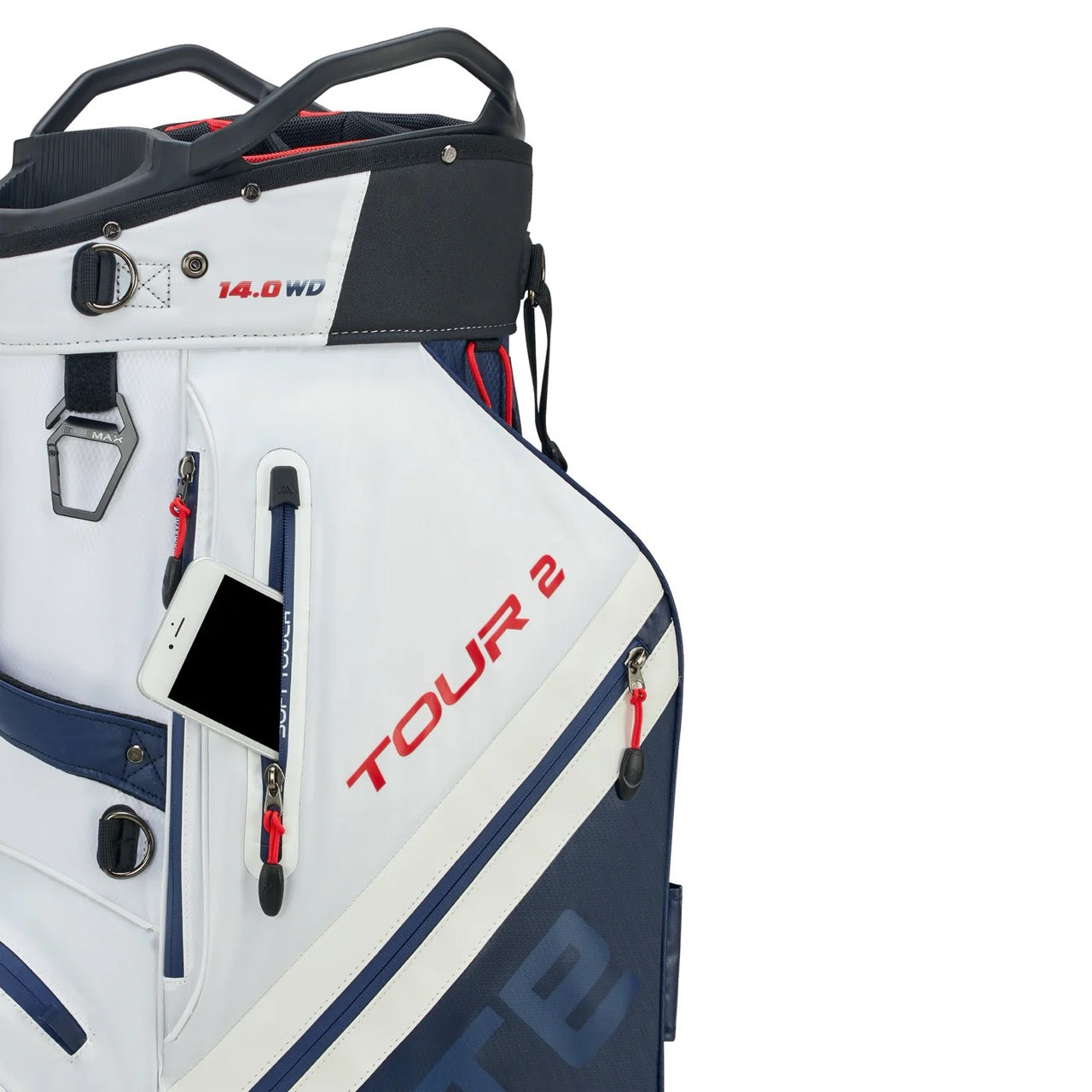 Dri Lite Tour 2 Cart Bag White/Navy/Red