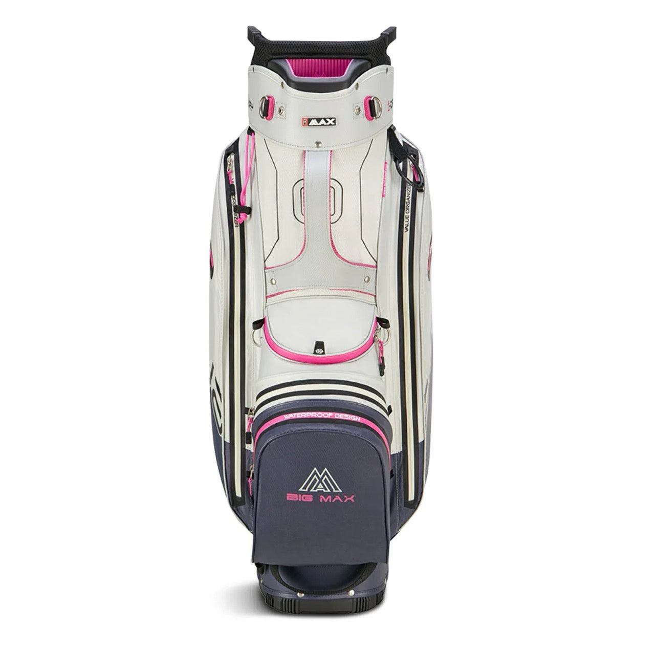 Aqua Sport 4 cart bag white/steel blue/fuchsia
