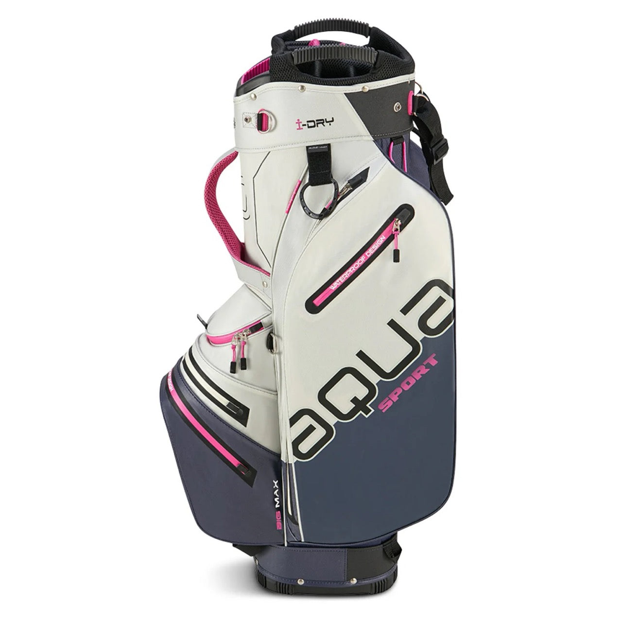 Aqua Sport 4 cart bag white/steel blue/fuchsia