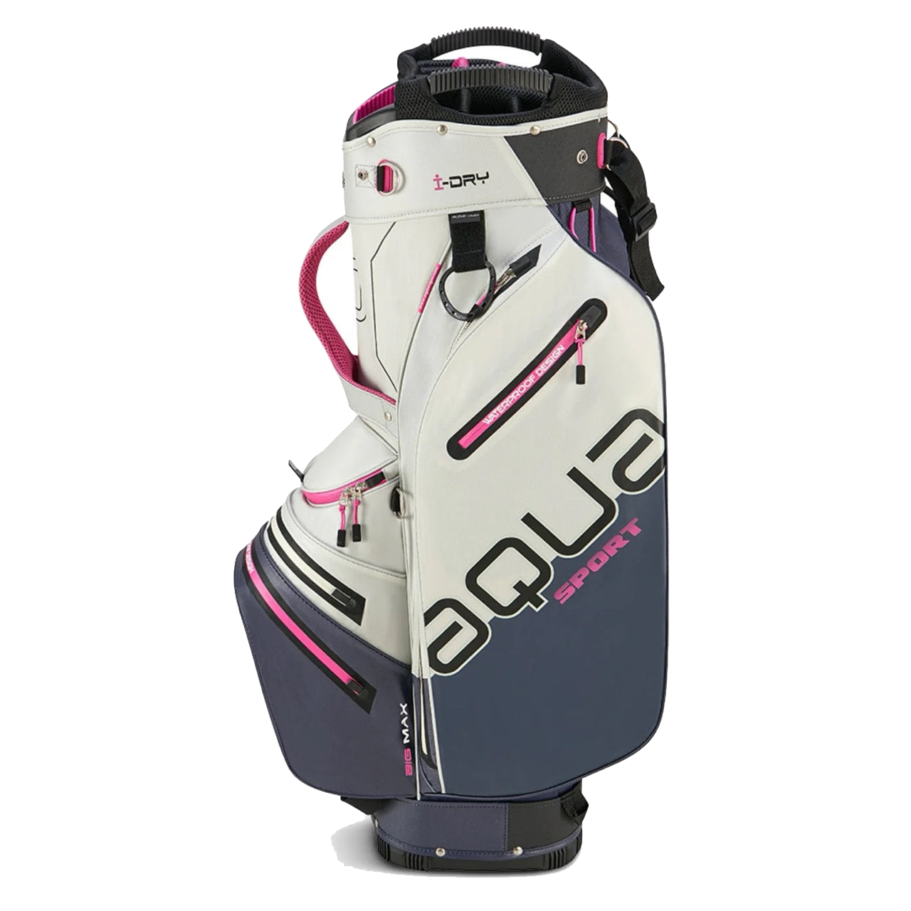 Aqua Sport 4 Cart Bag White/Steelblue/Fuchsia
