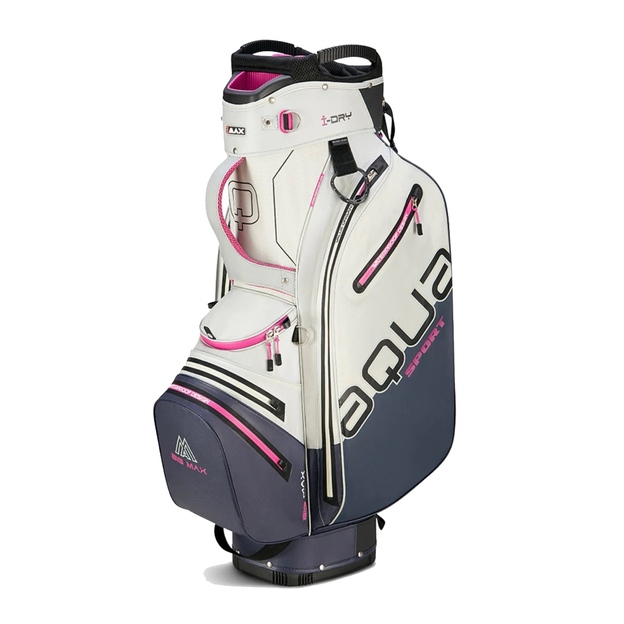Aqua Sport 4 Cart Bag White/Steelblue/Fuchsia