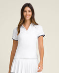 Polo féminin blanc