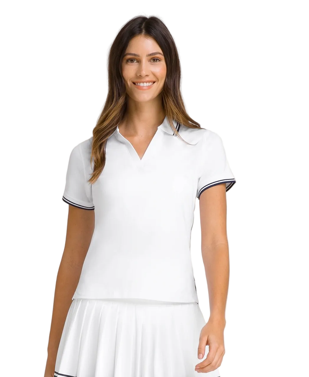 Polo féminin blanc