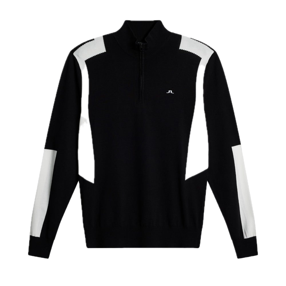 Pull zippé tricoté Kendrick pour homme, bleu marine
