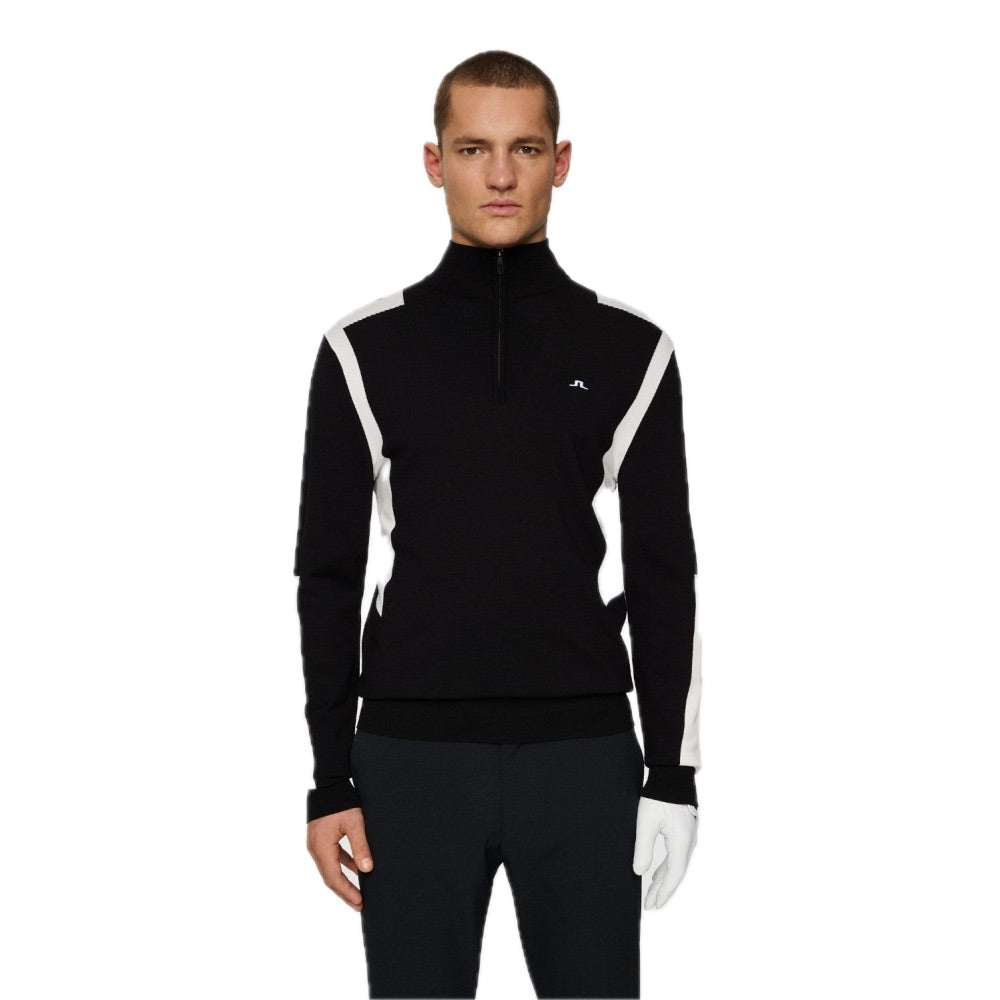 Kendrick Knitted Zip Sweater Herren Navy